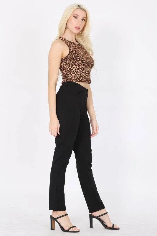 Womens Round Neck Crop Tops