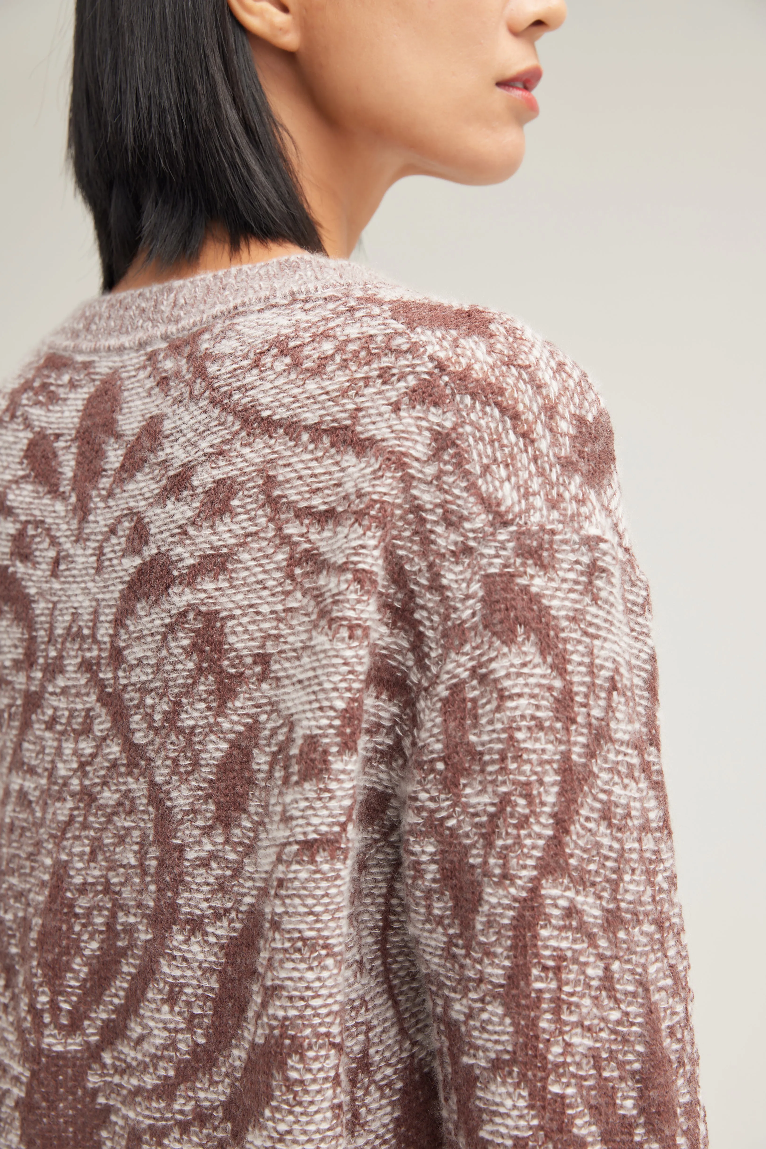 Women's screw neck silk-cashmere jumper