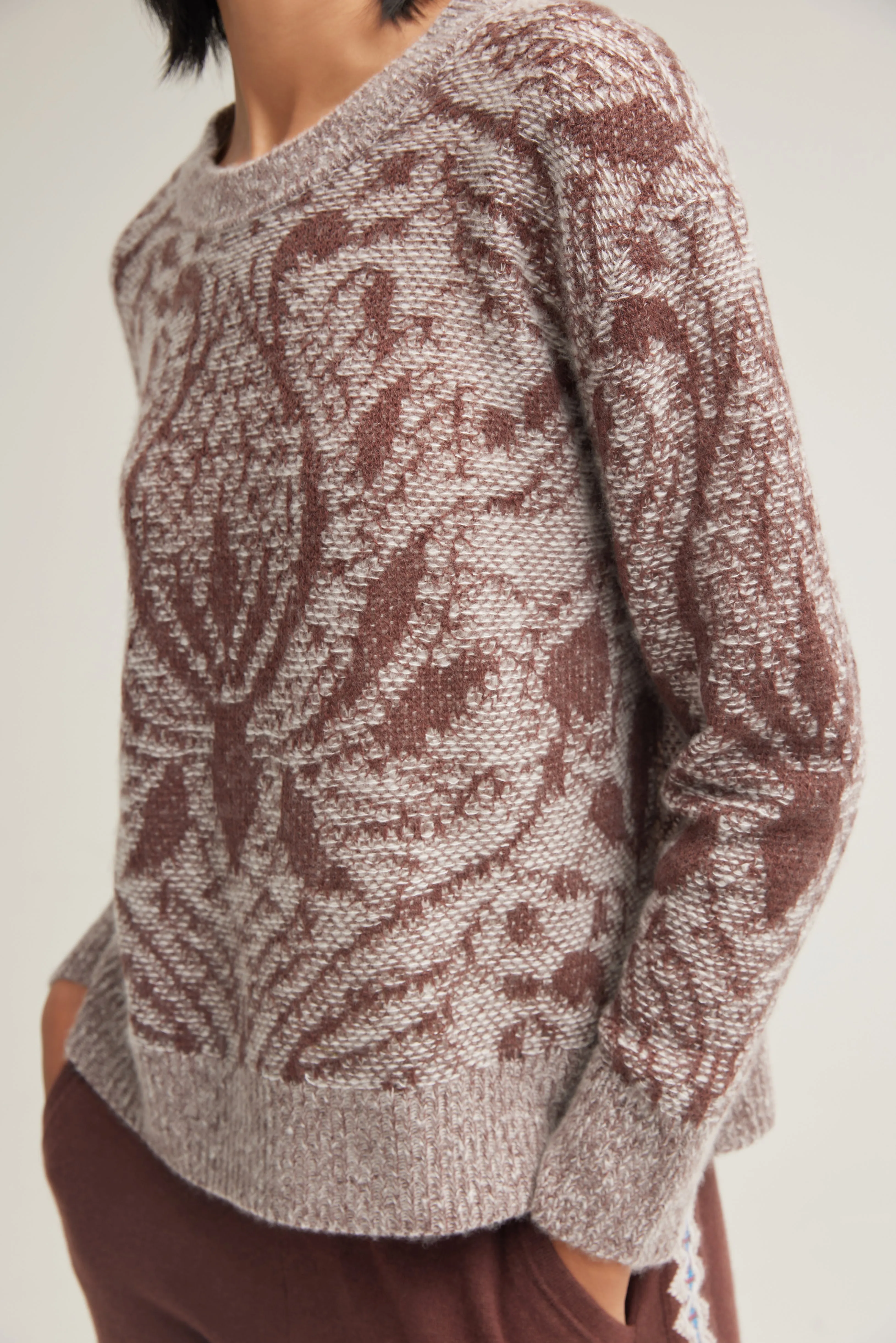 Women's screw neck silk-cashmere jumper