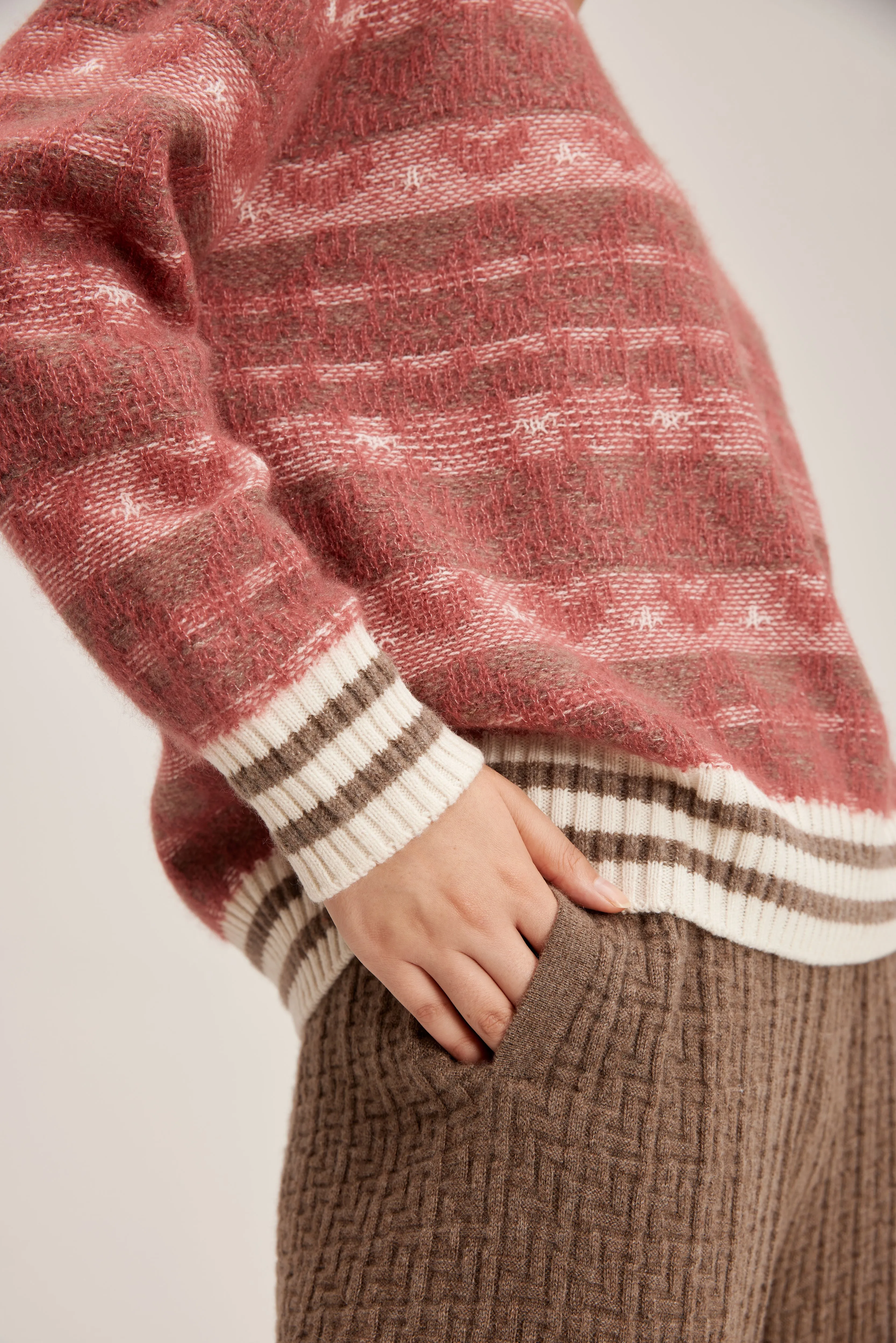 Women's screwneck silk-cashmere jumper
