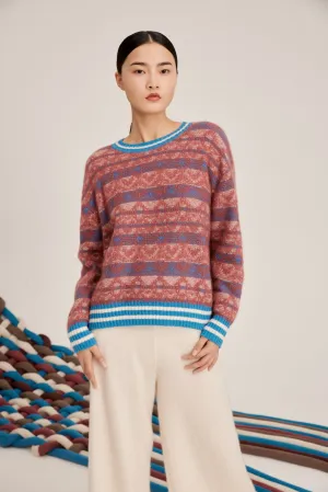 Women's screwneck silk-cashmere jumper