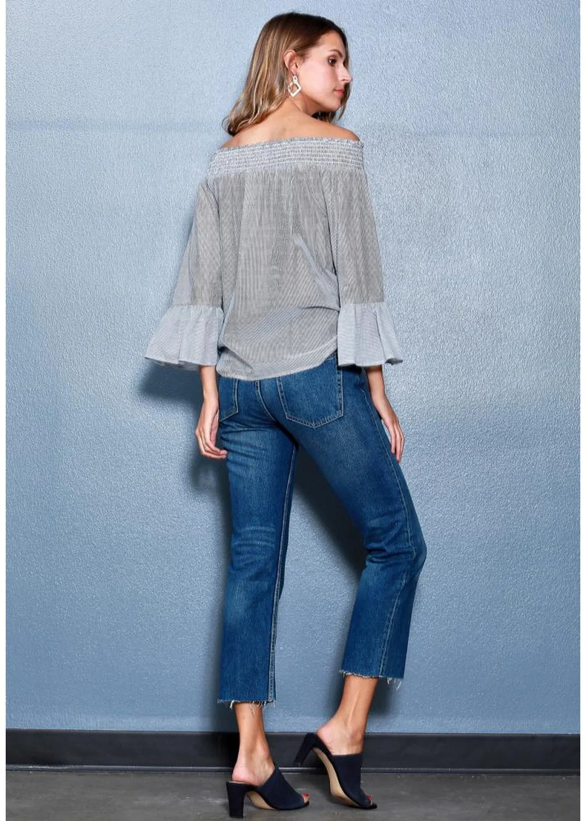 Women's Smocked Off Shoulder Top