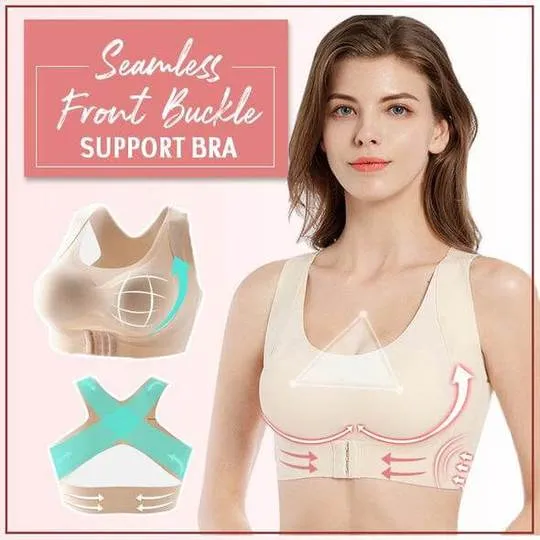 Women's Sport Bra Front Buckle Support Bra