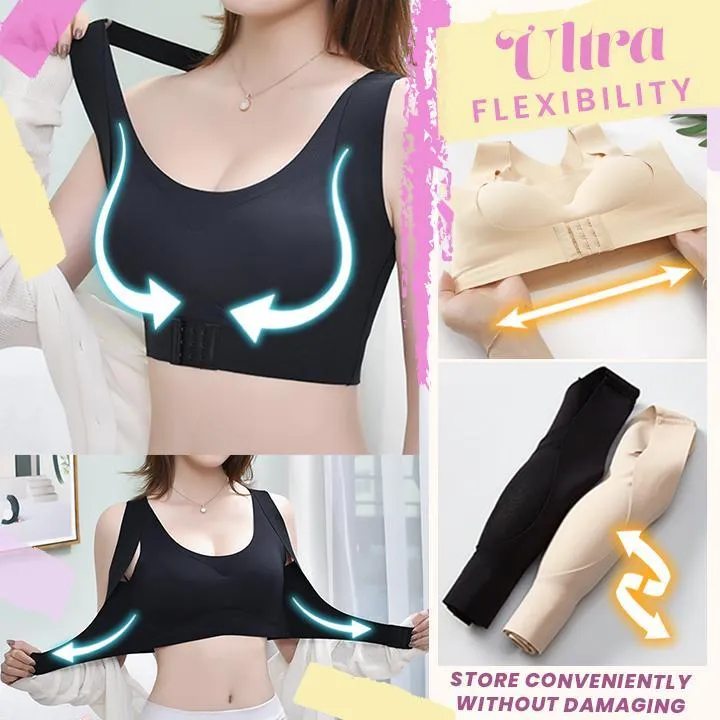 Women's Sport Bra Front Buckle Support Bra