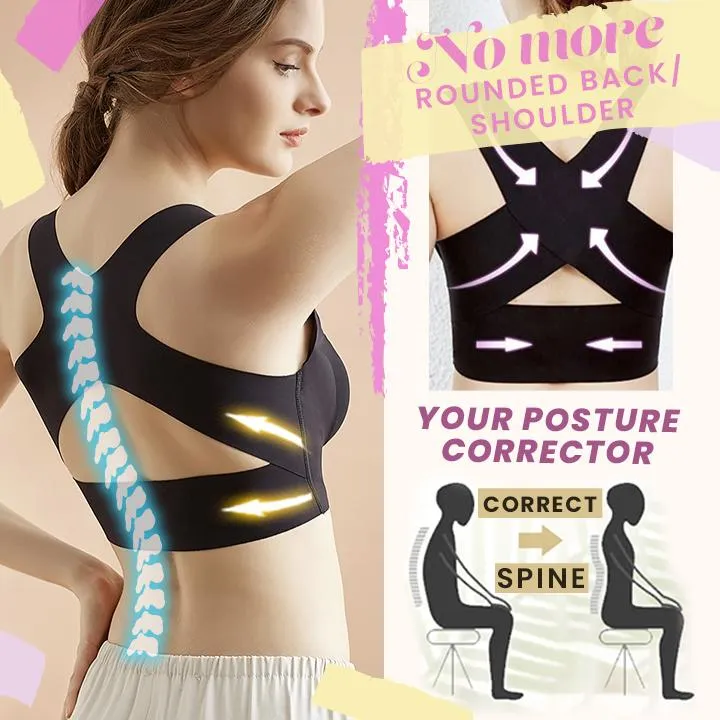 Women's Sport Bra Front Buckle Support Bra