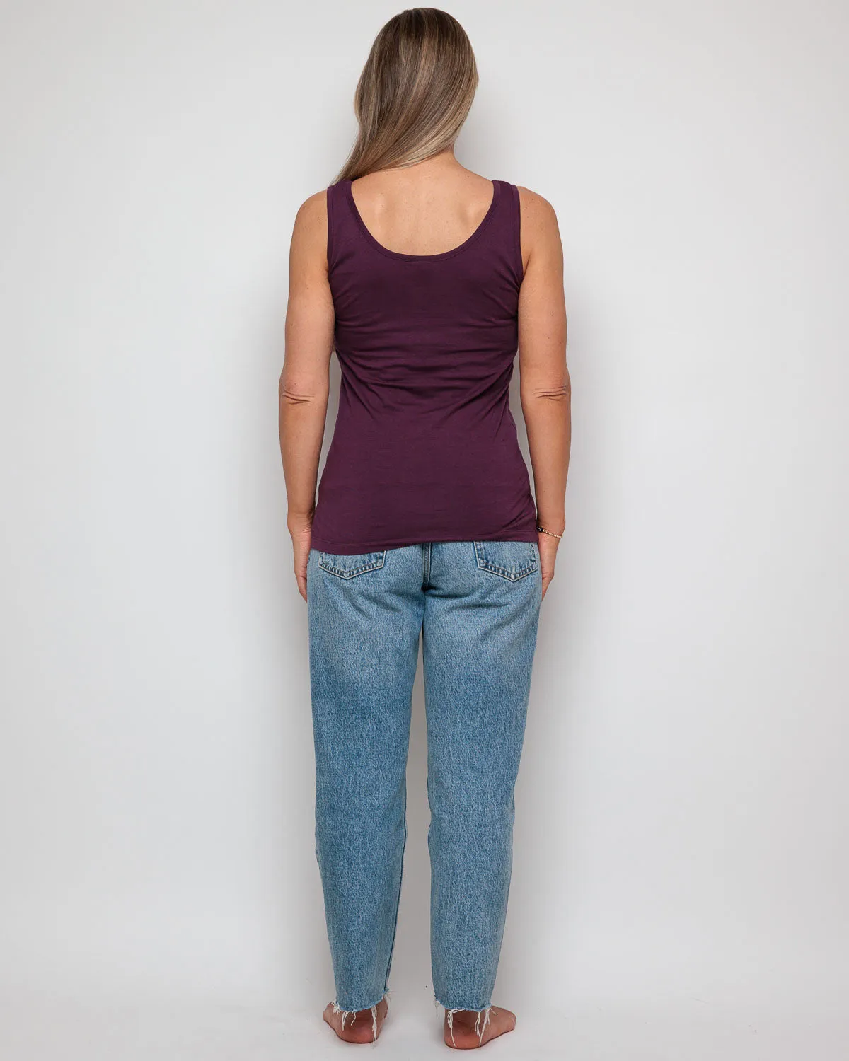 WOMEN'S VEST IN PLUM