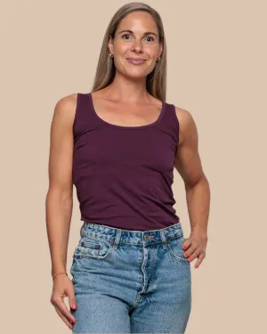 WOMEN'S VEST IN PLUM