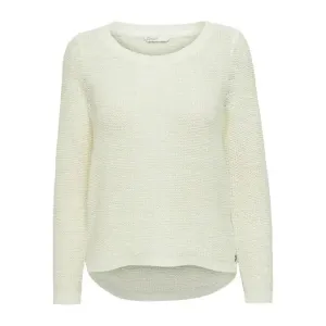 Women's White Round Neck Sweater