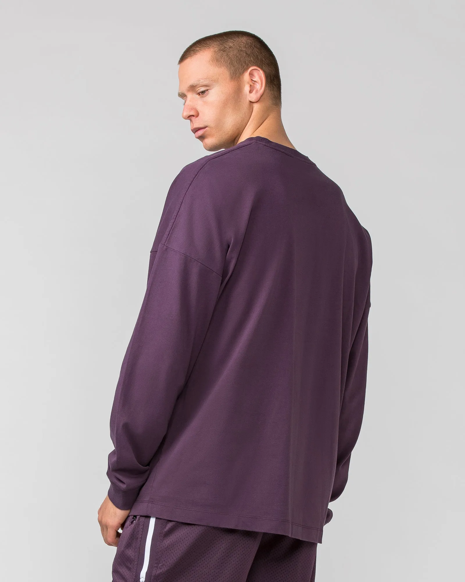Worldwide Long Sleeve Tee - Midnight Plum