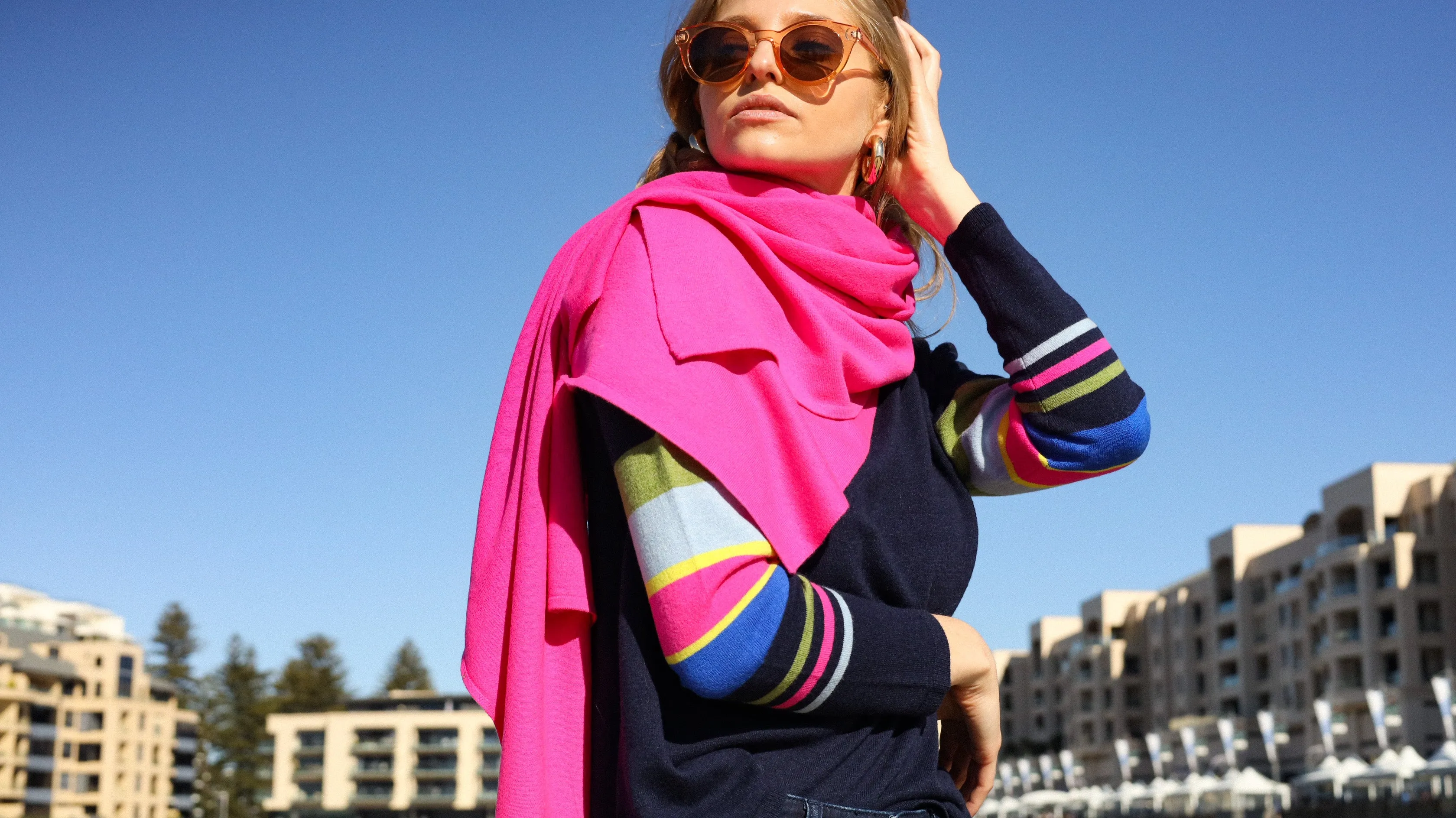 Wrap Cape- Fuschia