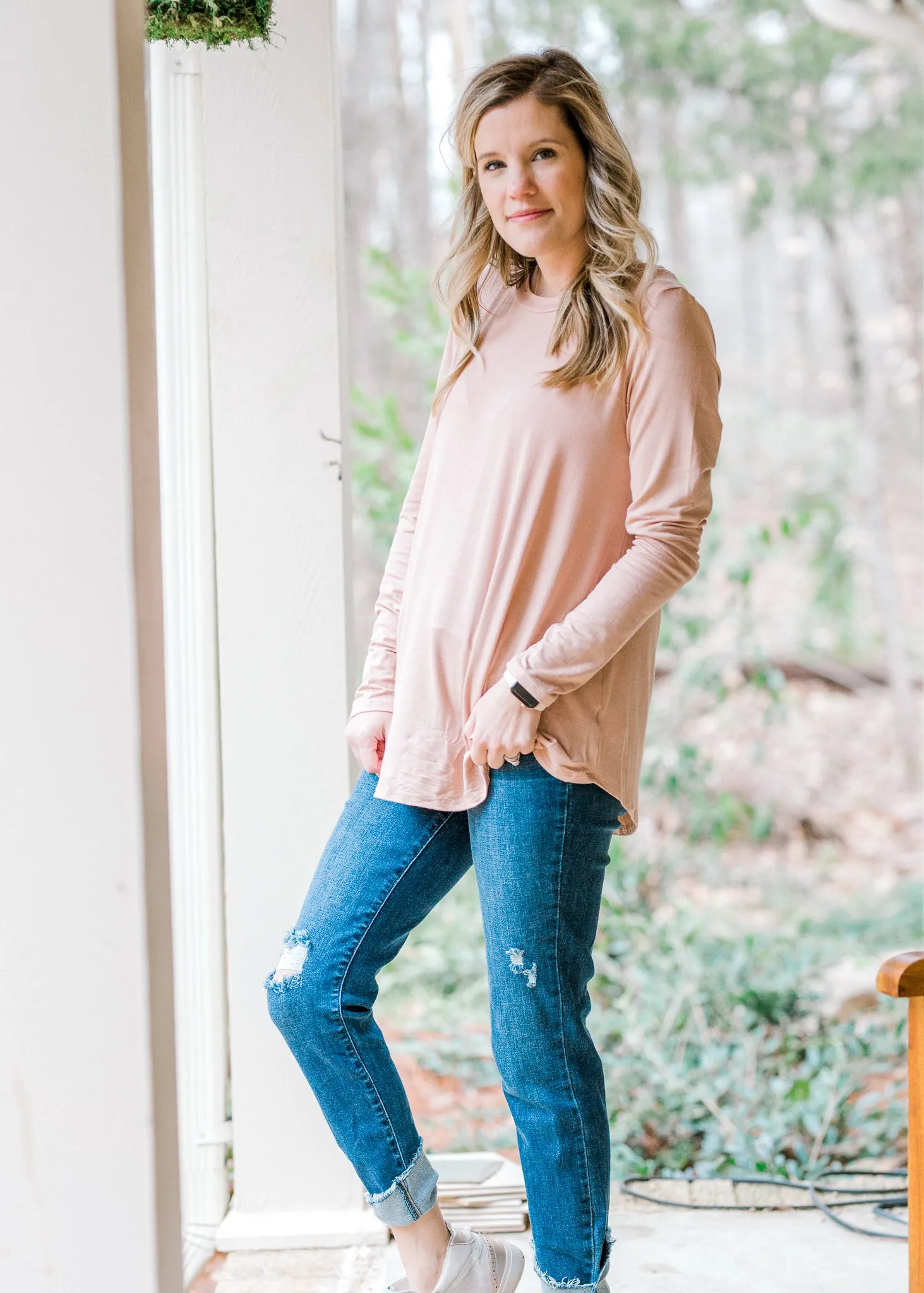 X Latte Long Sleeve Bamboo Top