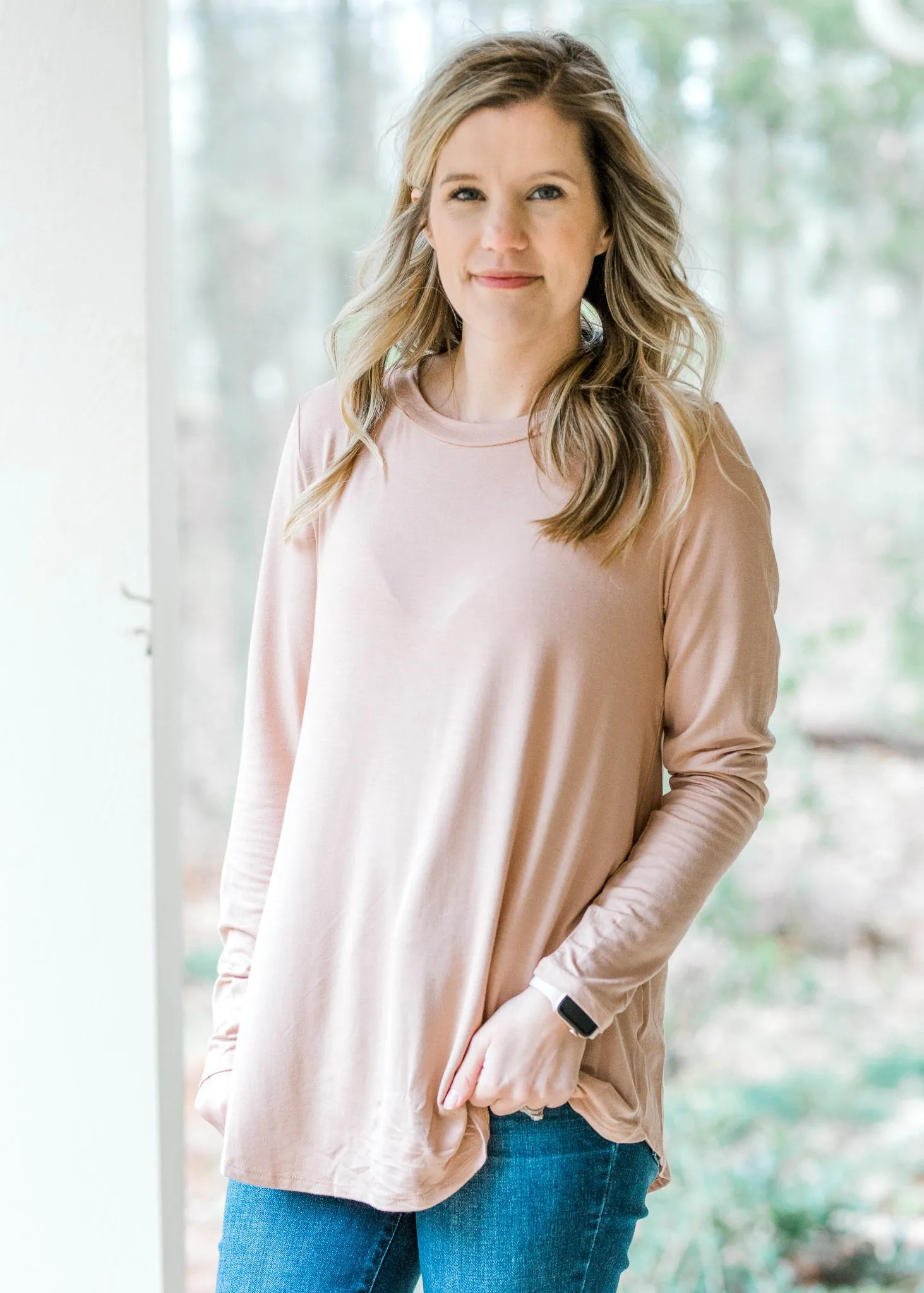 X Latte Long Sleeve Bamboo Top