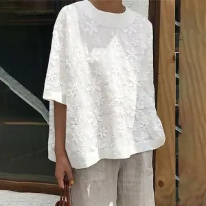 Youthful Woman Clothes Women'S Solid Color Shoulders Summer Lace Embroidery Pullover Slim Fit Sleeveless Stand Shirt Top Camisas