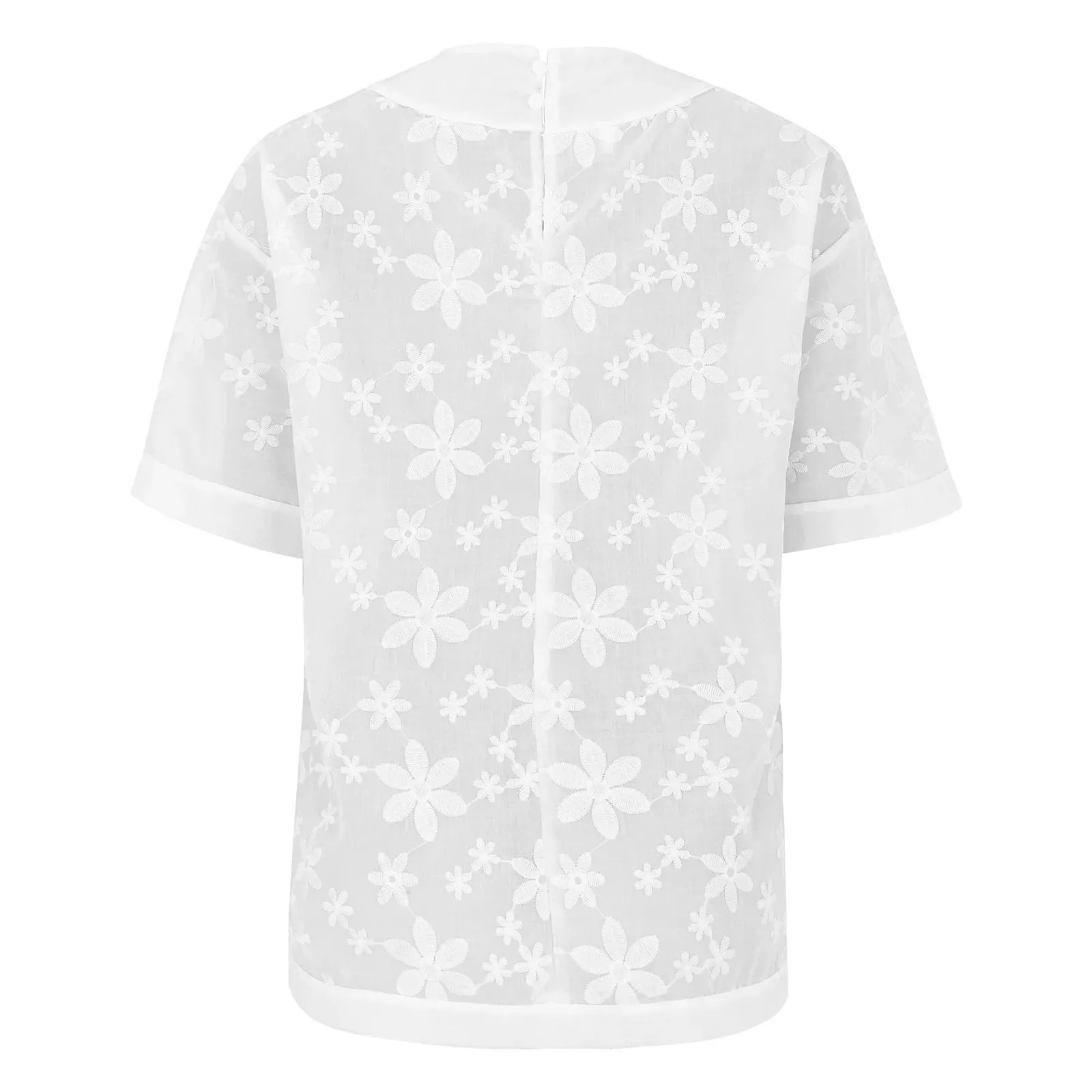 Youthful Woman Clothes Women'S Solid Color Shoulders Summer Lace Embroidery Pullover Slim Fit Sleeveless Stand Shirt Top Camisas